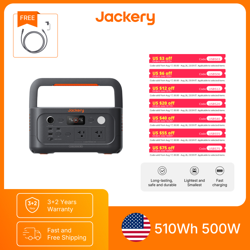 Power Outdoor Jackery - 잭커리 휴대용 파워스테이션 익스플로러 500 v2