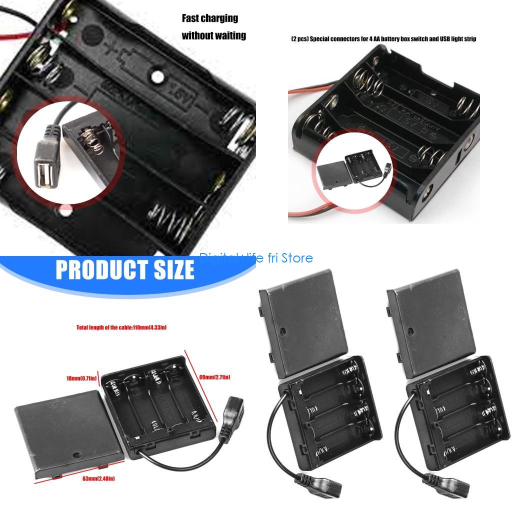 Outdoor Use Power Strip - E06D 4 슬롯 배터리 케이스 USB
