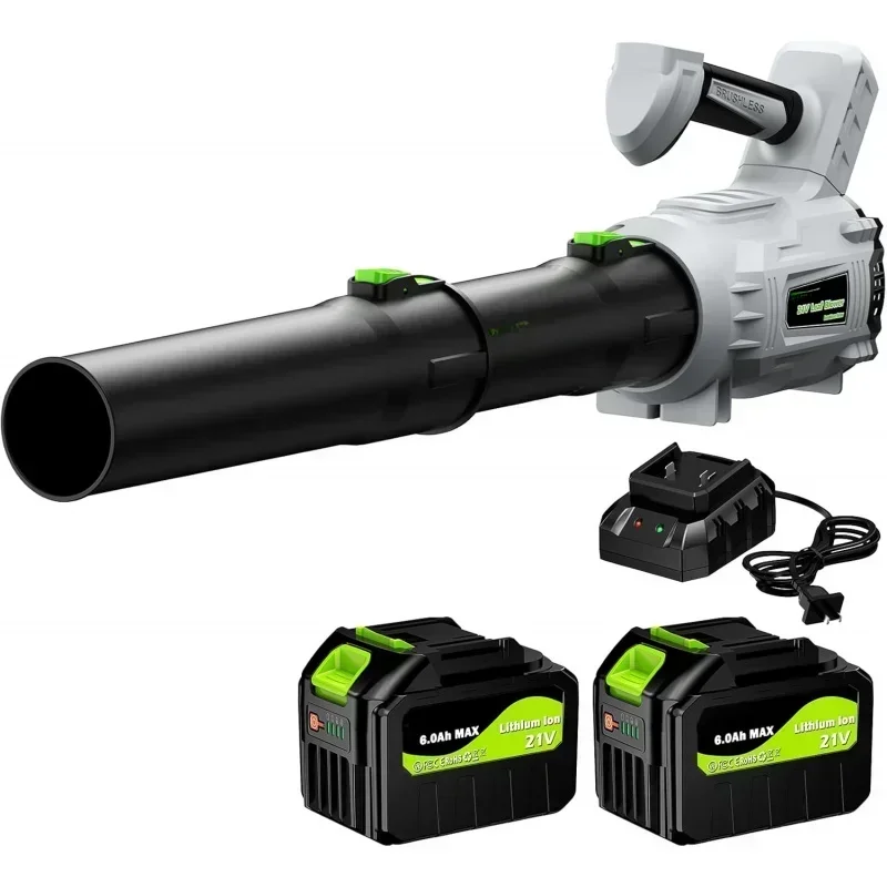 Leaf Blower Cordless - 새로 출시된 무선 송풍기, 21V 2x6.0Ah