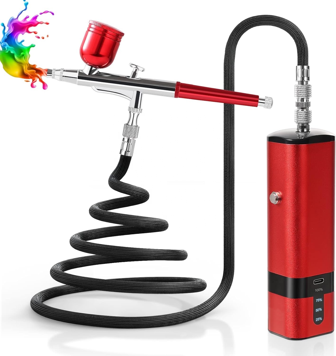 Air Compressor Portable - 컴프레서가 포함된 에어브러시 키트, 32PSI 휴대용
