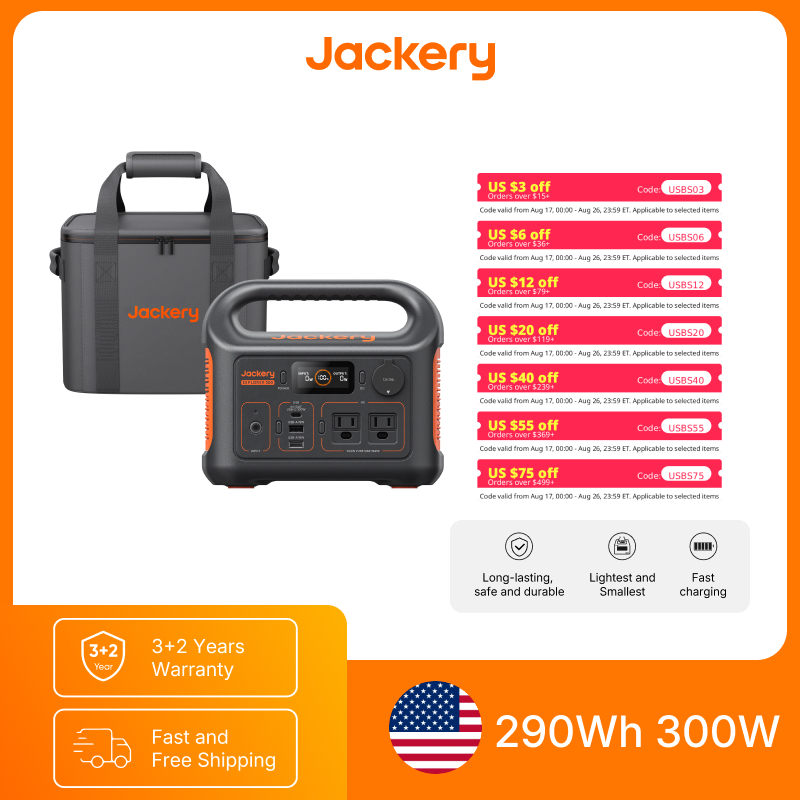 Power Outdoor Jackery - 잭커리 휴대용 파워스테이션 익스플로러 300 새