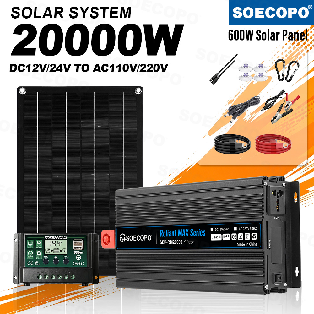 Outdoor Power Plug In - 비상 전원 20000W 태양광 키트, 고효율
