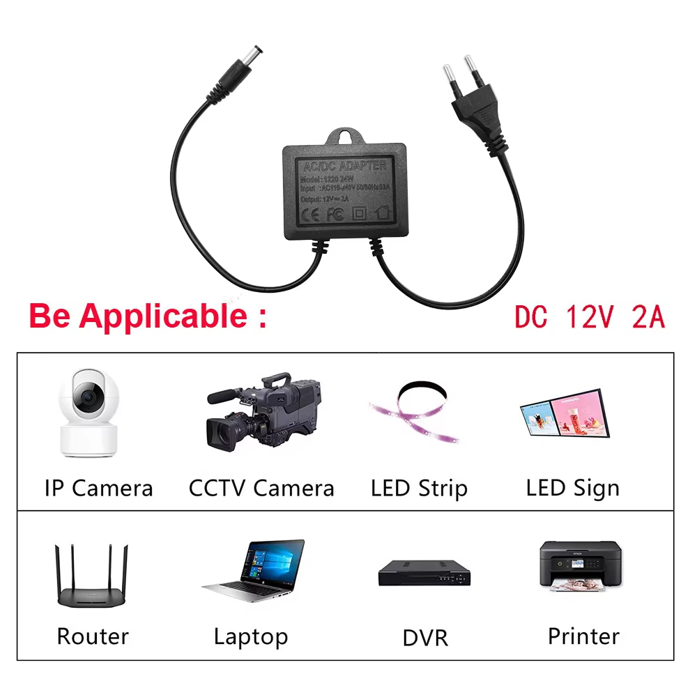 Outdoor Power Plug In - 야외 방수 전원 어댑터 DC 12V