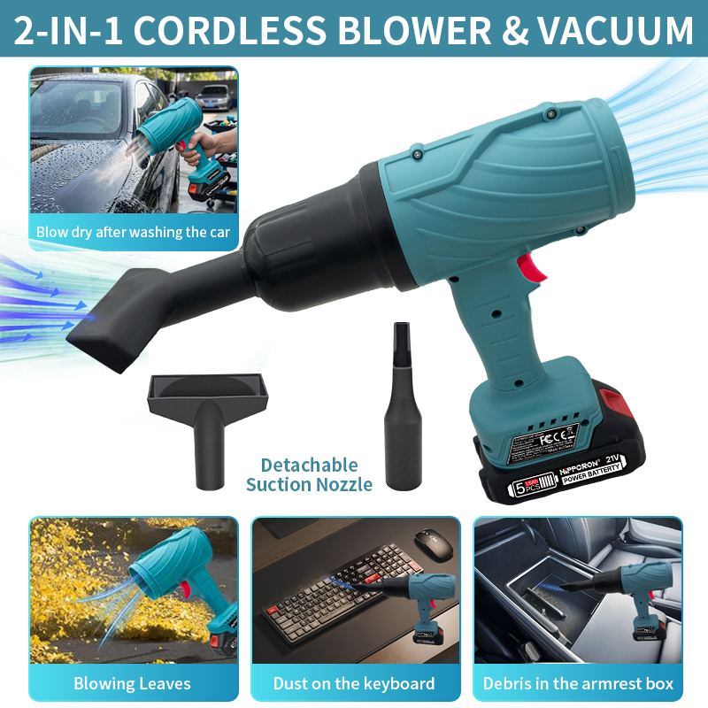 Leaf Blower Cordless - HIPPCRON 브러시리스 무선 송풍기, 마키타 21V