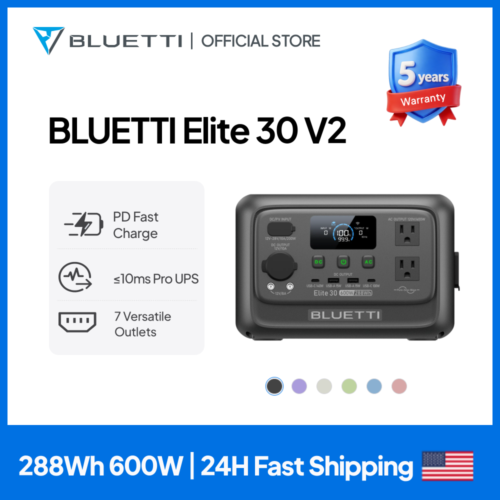 Outdoor Power Tower - 【리뉴얼】BLUETTI Elite 30 V2 휴대용 발전소