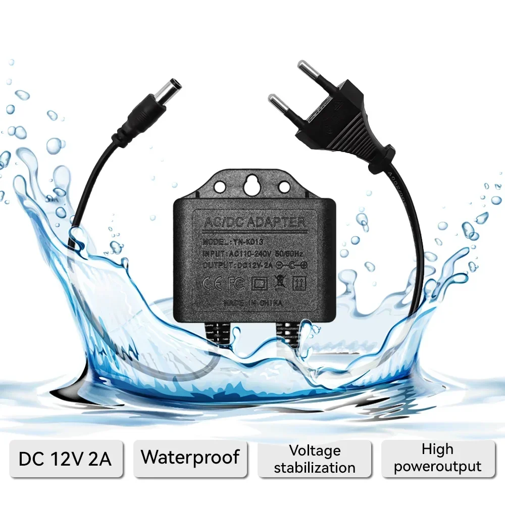 전원 어댑터 DC12V 2A 방수 EU 플러그 5.5x - Outdoor Power Plug In 리뷰 및 가격