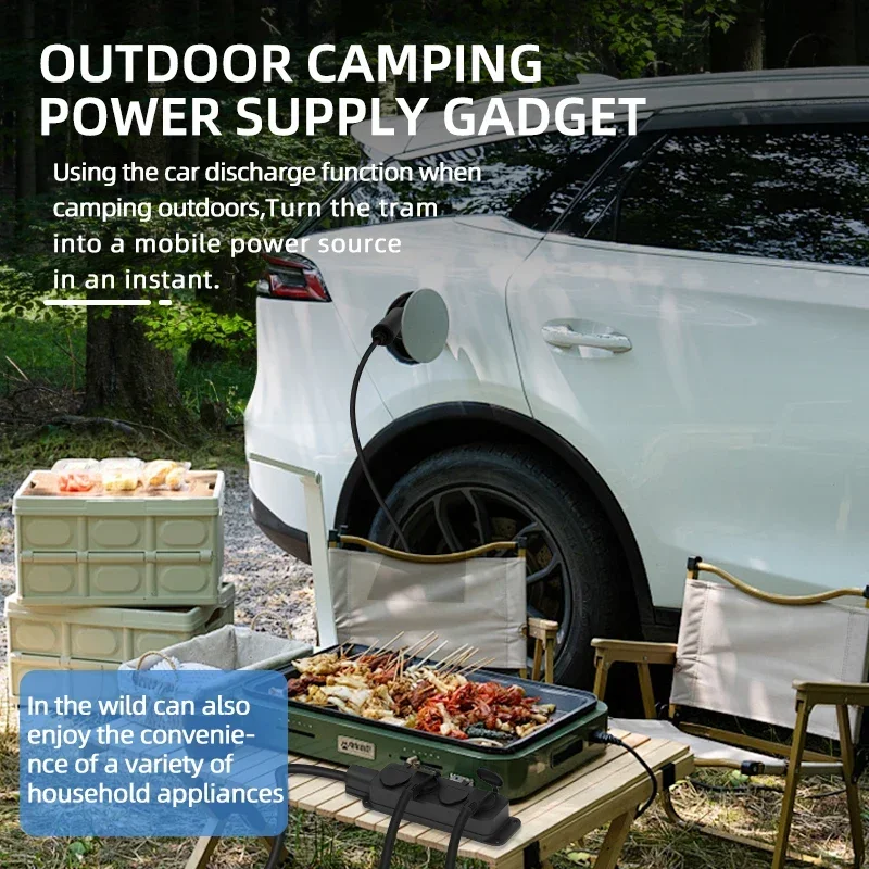 휴대용 16A 4KW 전기차 EV 충전기 V2L 케이블 - Outdoor Power Plug In 리뷰 및 가격