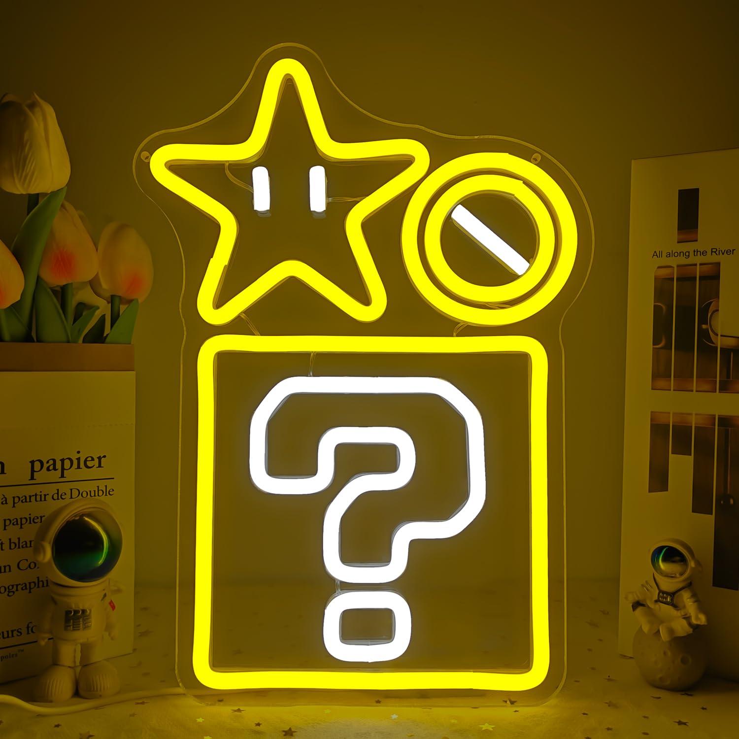 퀘스션 블록 스타 네온사인 USB 전원 LED 디밍 가 - Outdoor Power Block 리뷰 및 가격