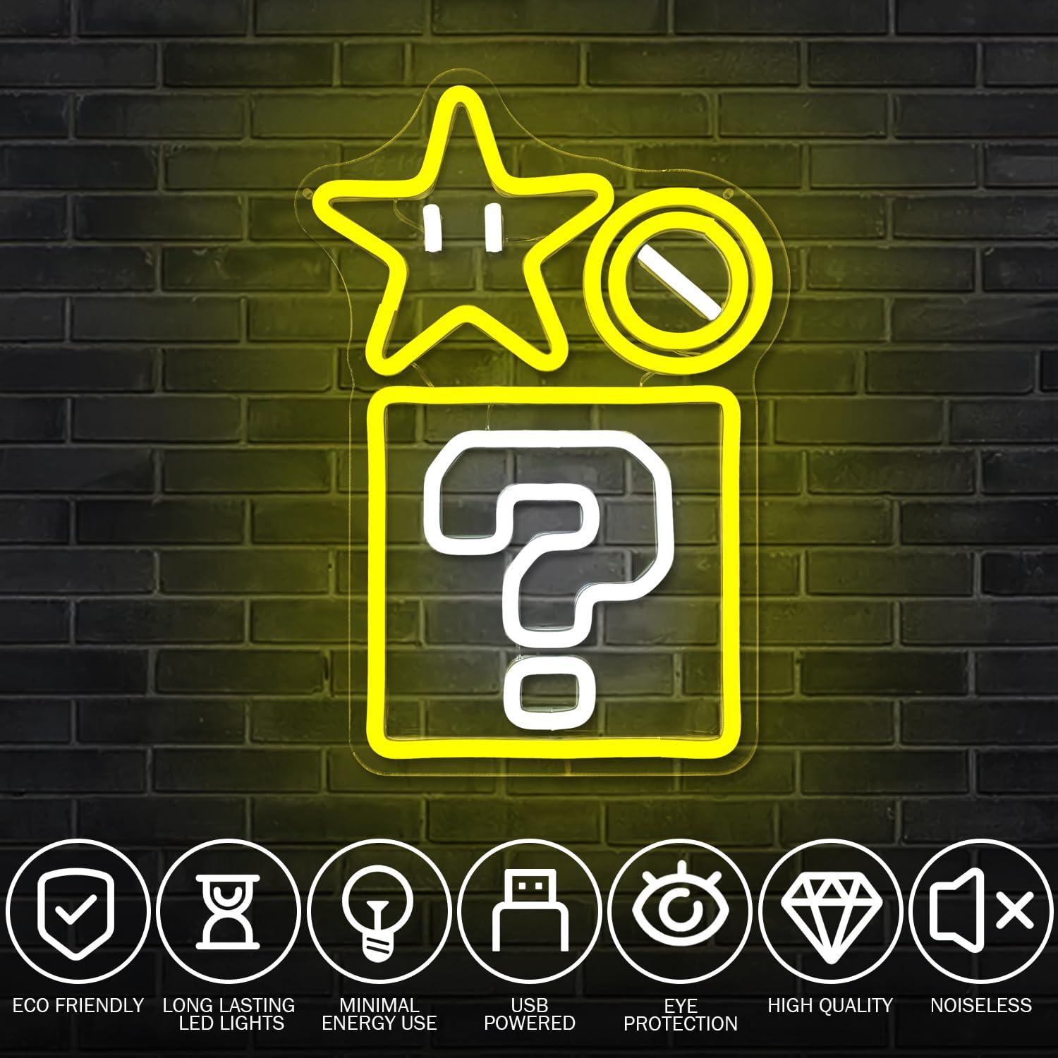 퀘스션 블록 스타 네온사인 USB 전원 LED 디밍 가 - Outdoor Power Block 리뷰 및 가격