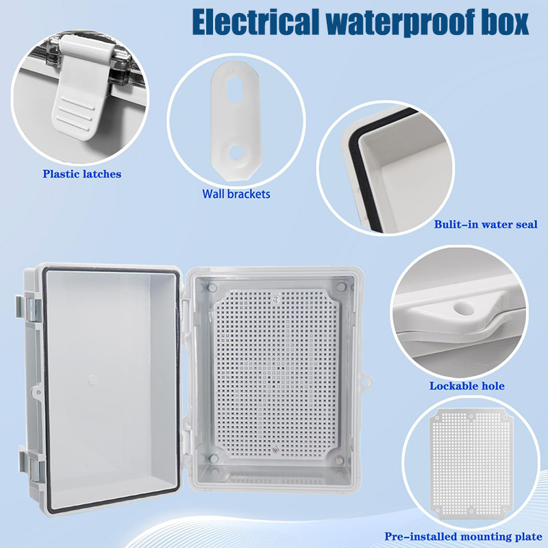 IP66 방수 전기 접속함, 회색/투명 PC 인클로저가 - Outdoor Power Supply Box 리뷰 및 가격