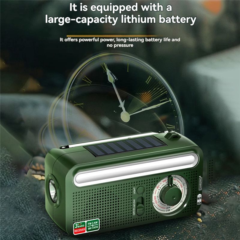 최고의 상품 태양광 패널 수동식 기상 라디오 야외용 손 - Outdoor Power Deals 리뷰 및 가격