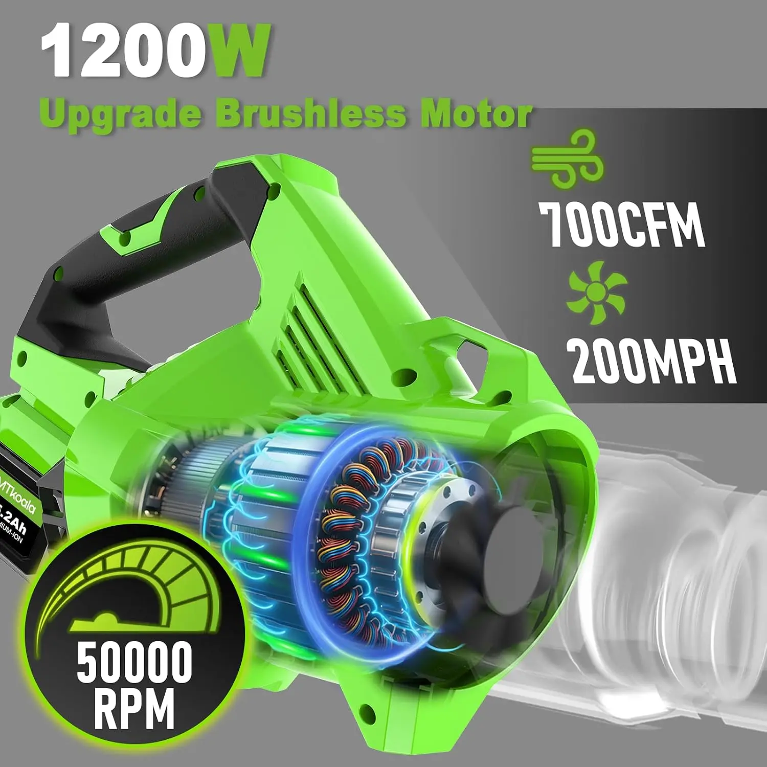 베스트셀러 무선 송풍기, 새로운 업그레이드된 1200W - Leaf Blower Cordless 리뷰 및 가격