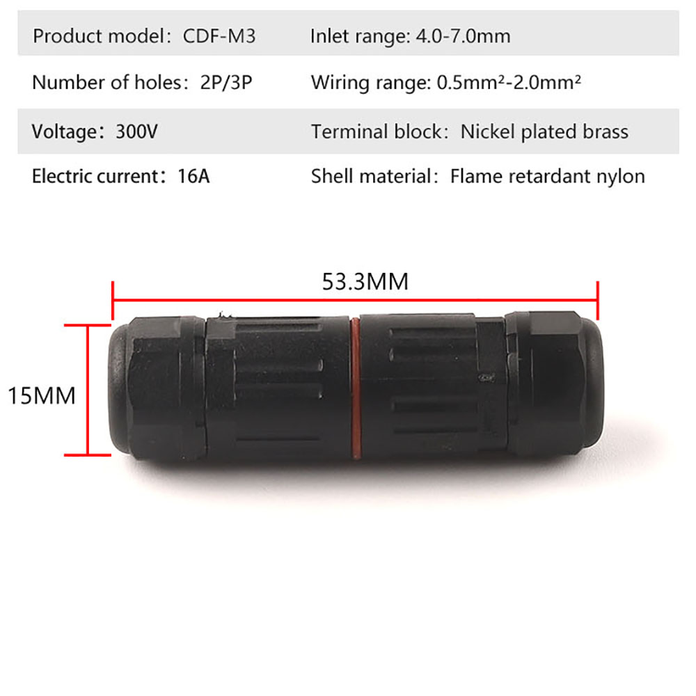10Pcs IP68 2/3 핀 방수 스트레이트 커넥터  - Outdoor Power Block 리뷰 및 가격